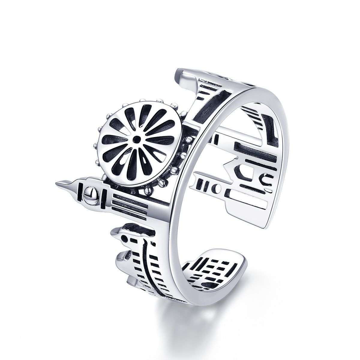 S925 Sterling Silver 1.2 cm Wide Ring