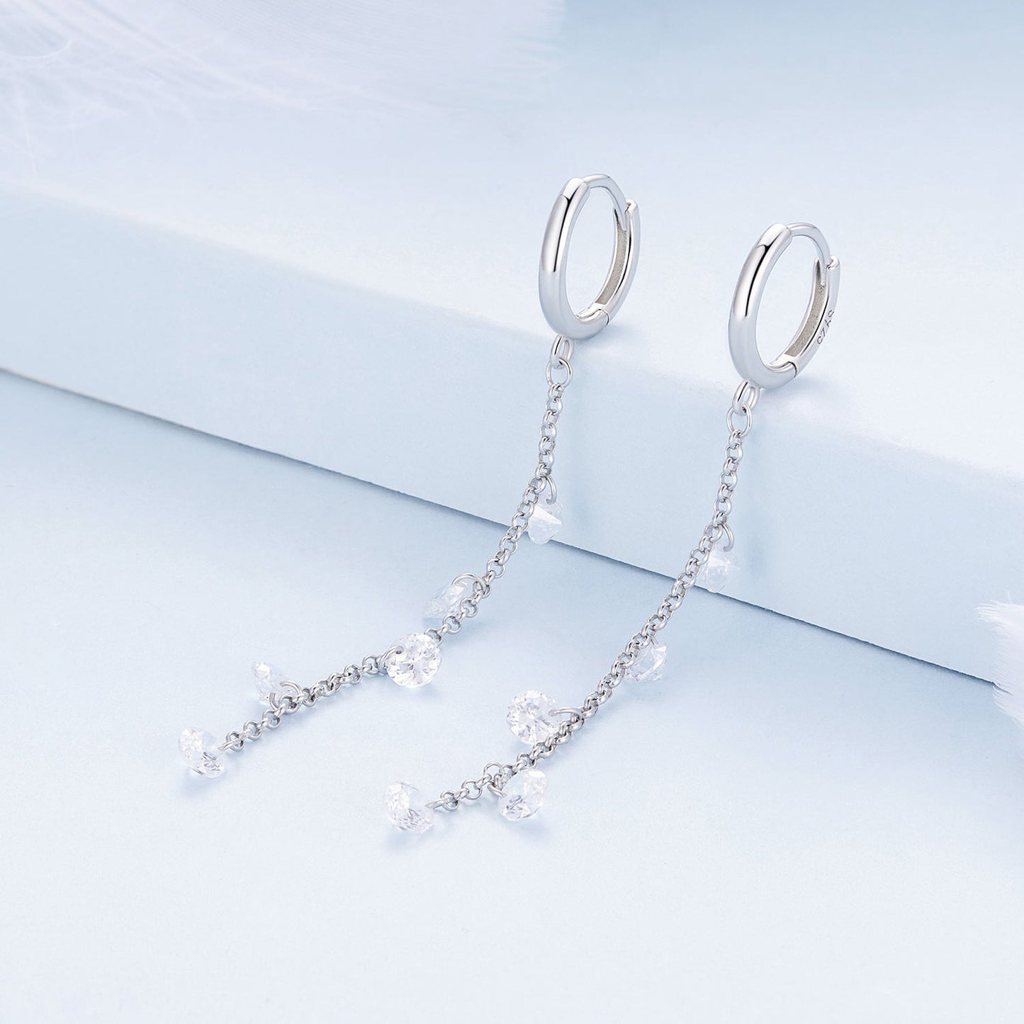 S925 Sterling Silver Pavé Setting CZ Earrings for Women