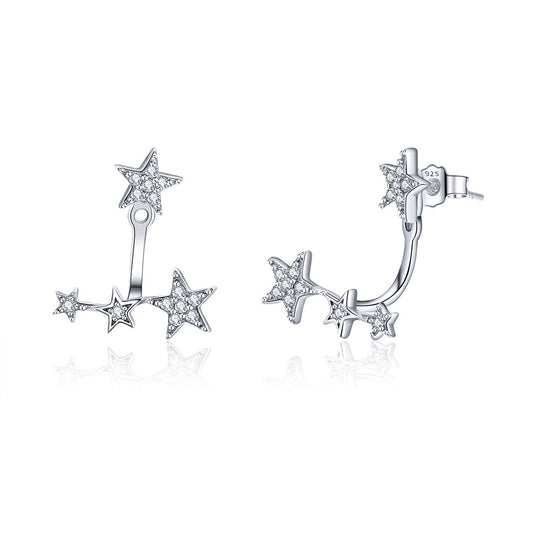 925 Sterling Silver Pavé Setting Earrings for Women