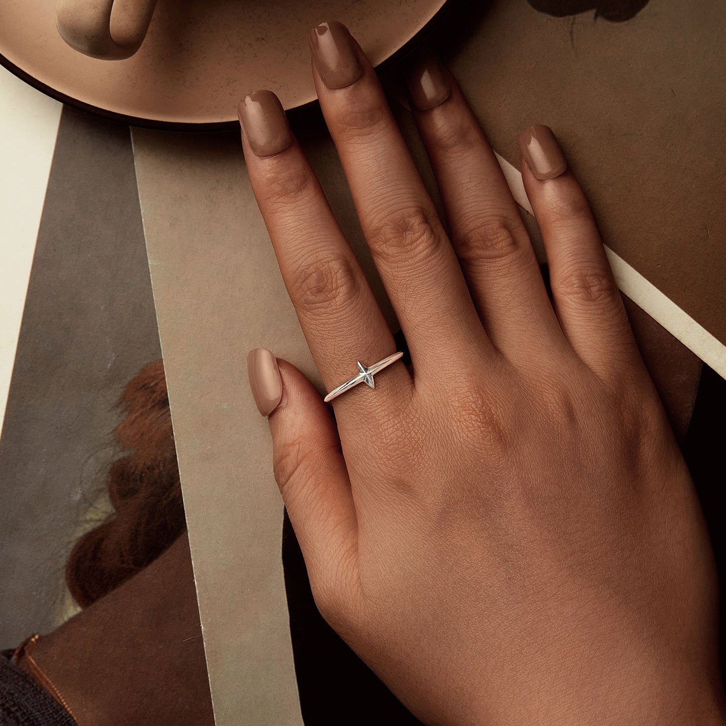 925 Sterling Silver Oxidized Silver 0.12cm Ring for Men