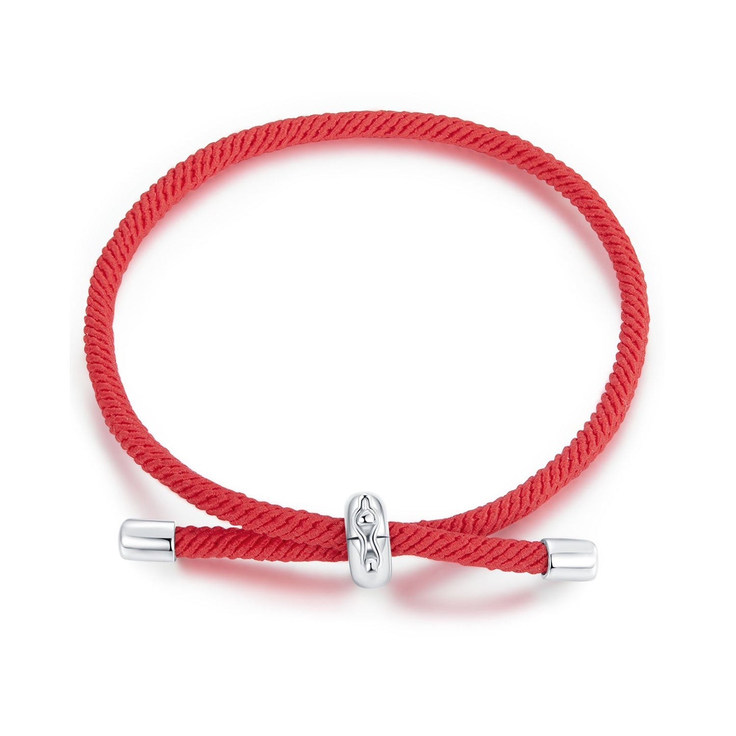 925 Sterling Silver and White Gold Plated Rope Bracelet for Men