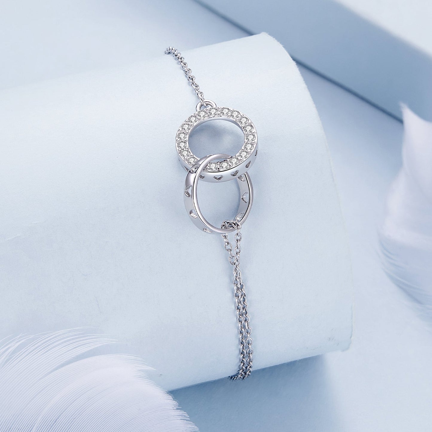 925 Sterling Silver CZ Pavé Setting Bracelet