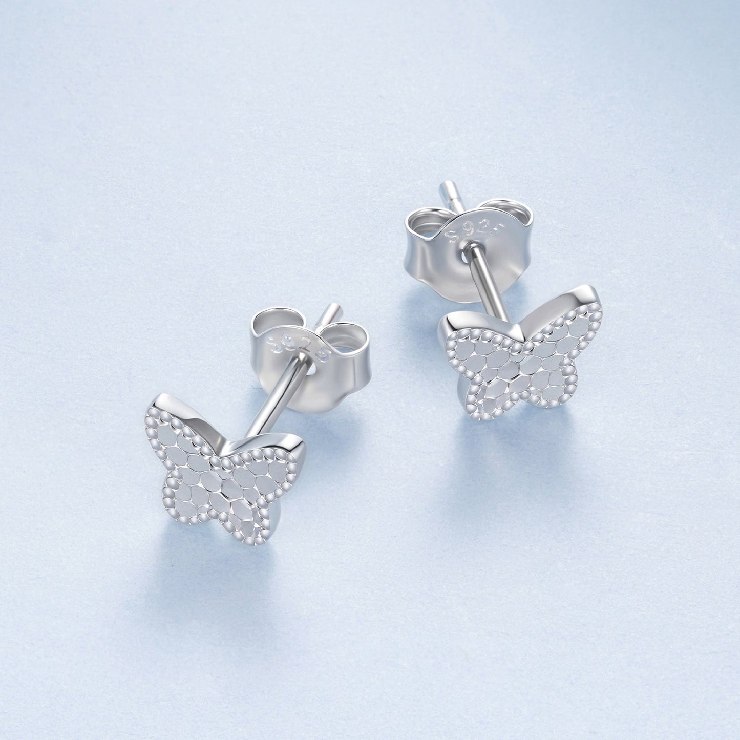 925 Sterling Silver Earrings with Plated White Gold for Women