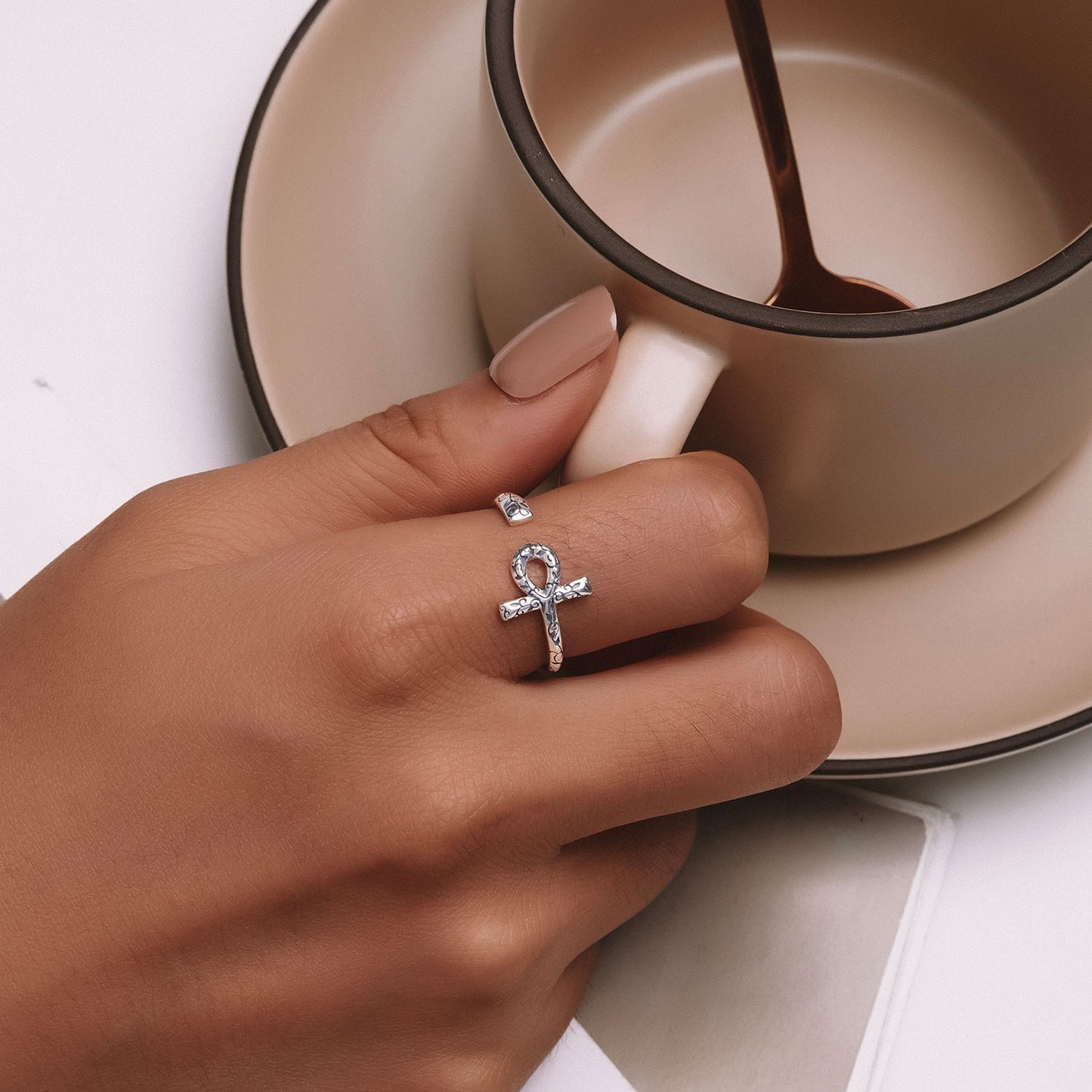 925 Sterling Silver Oxidized 2.2mm Ring for Women
