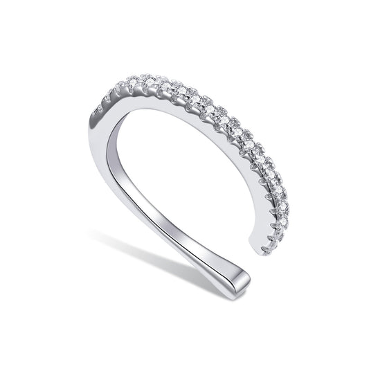 925 Sterling Silver Earrings with Pavé Setting CZ