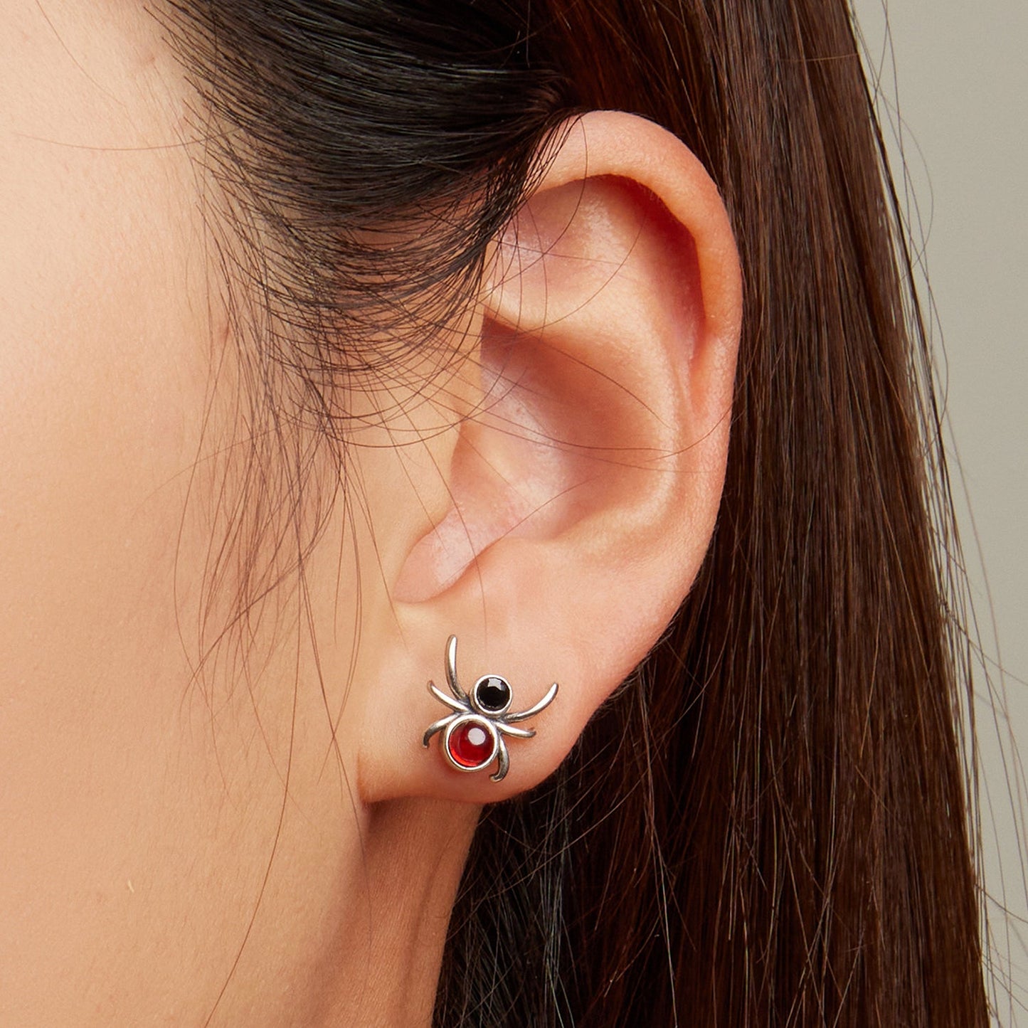 925 Sterling Silver Earrings with Pavé Setting CZ and Transparent Glass