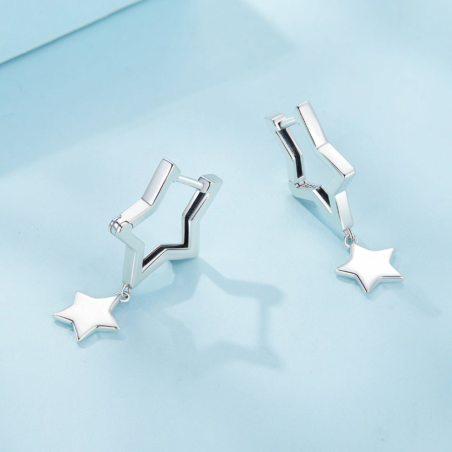 925 Sterling Silver Earrings 25*8mm for Women