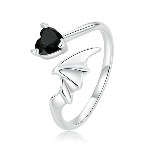925 Sterling Silver Oxidized Pavé Setting CZ Ring