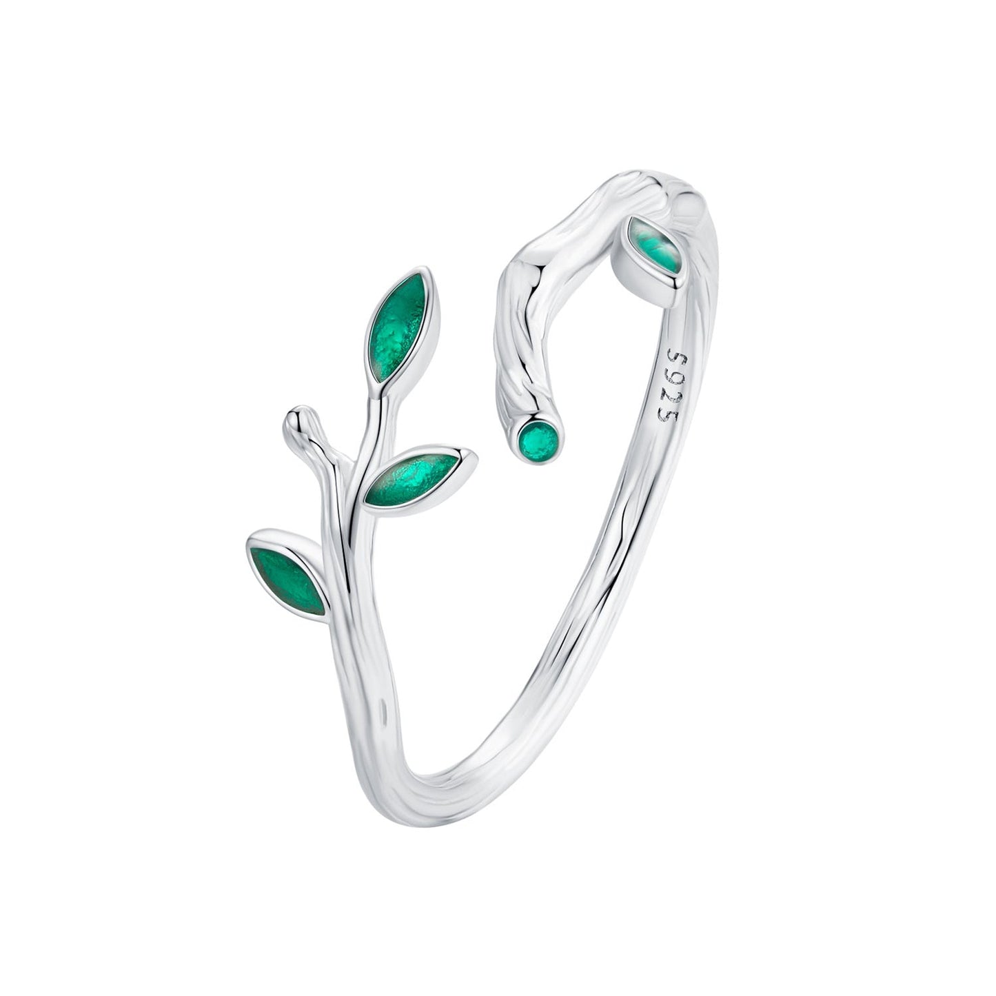 925 Sterling Silver Enamel Waves Ring for Women