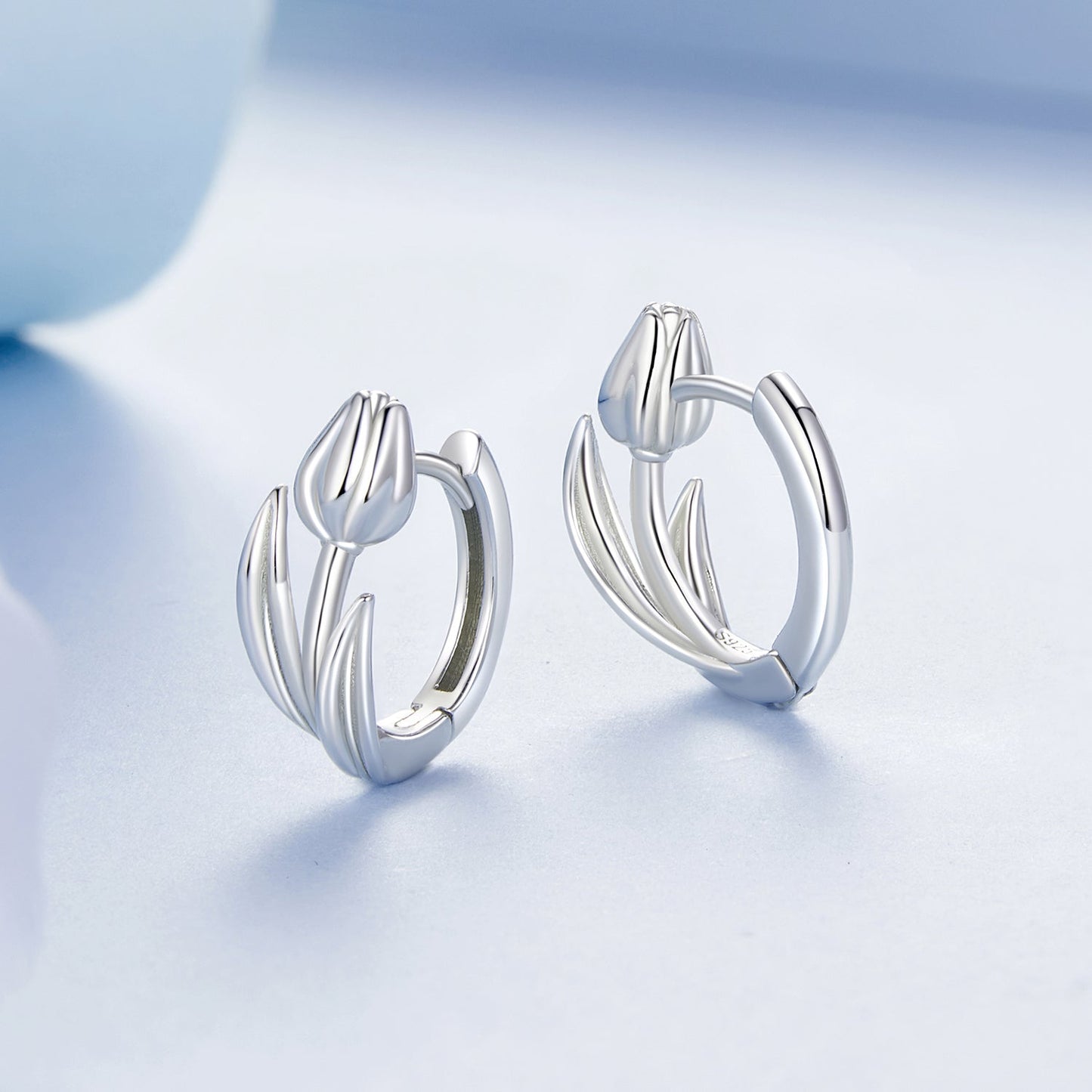 925 Sterling Silver White Gold Plated Earrings for Women