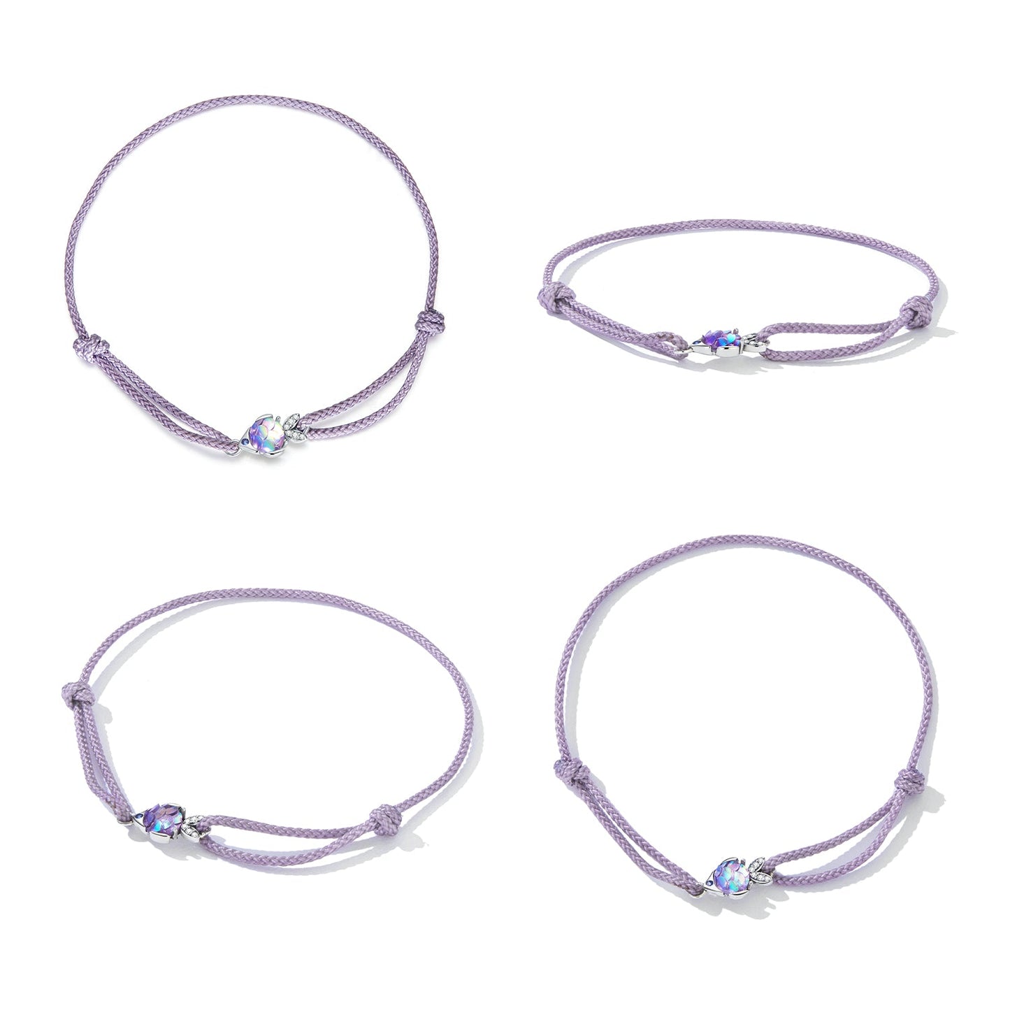 925 Sterling Silver Adjustable 24cm CZ Resin Bracelet for Women