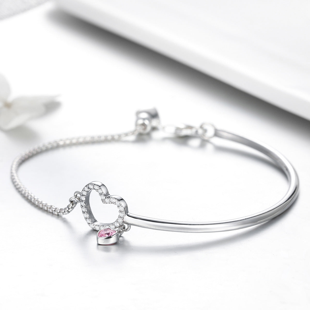 925 Sterling Silver Bracelet 19cm for Women