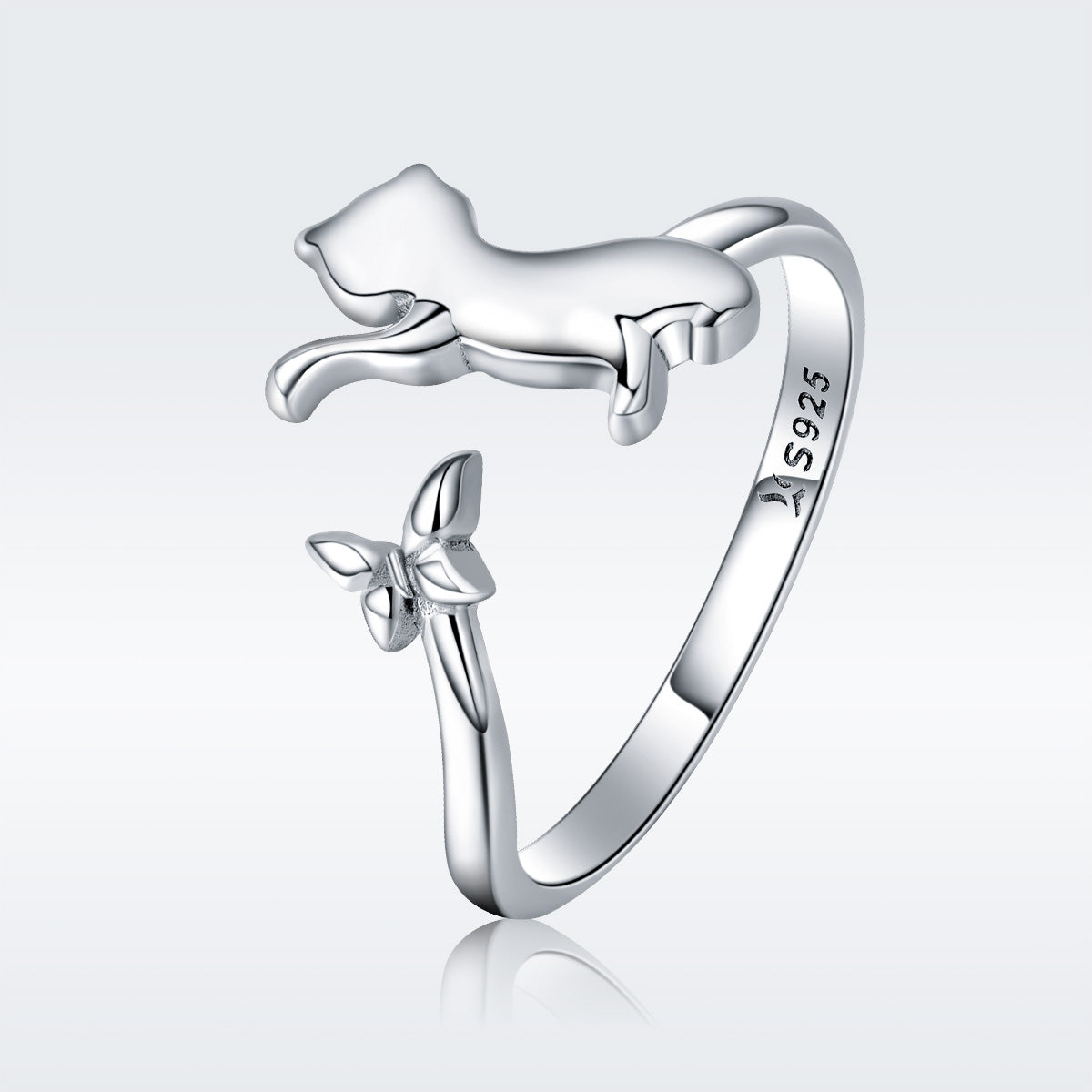 925 Sterling Silver Ring with 0.2cm Width and 1.2cm Claw Height