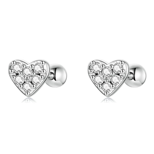 925 Sterling Silver Earrings with Pavé Setting CZ