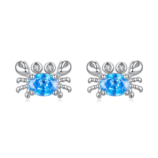 925 Sterling Silver White Gold Plated CZ Earrings for Women