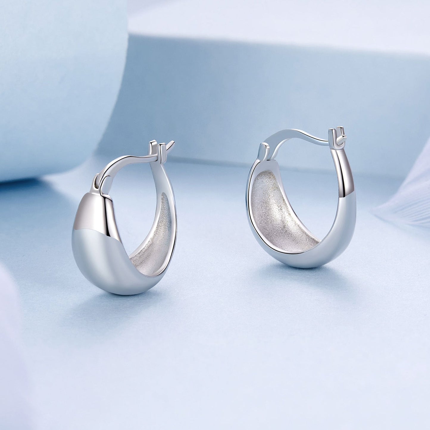 925 Sterling Silver White Gold Plated Earrings for Women