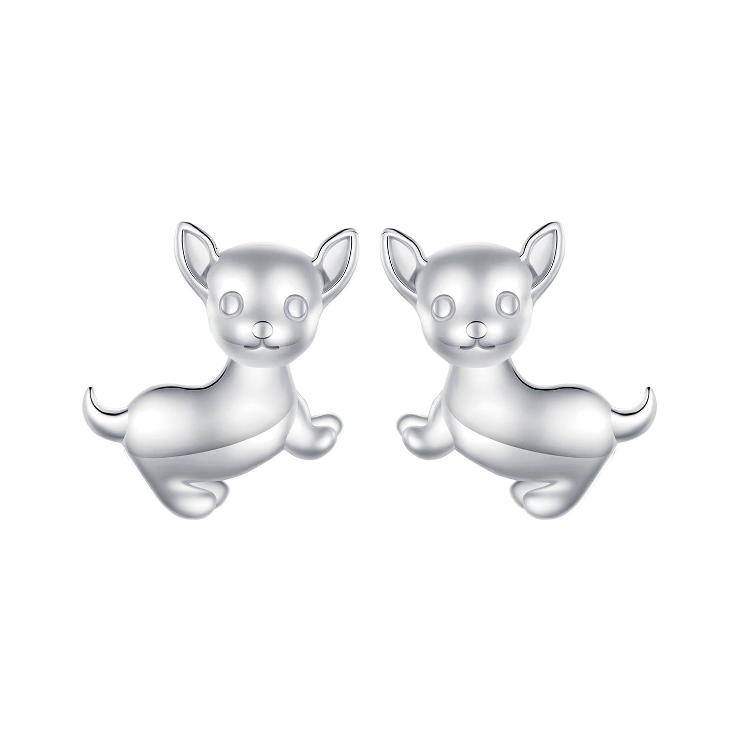 925 Sterling Silver Earrings Plated Platinum 10*12mm for Women