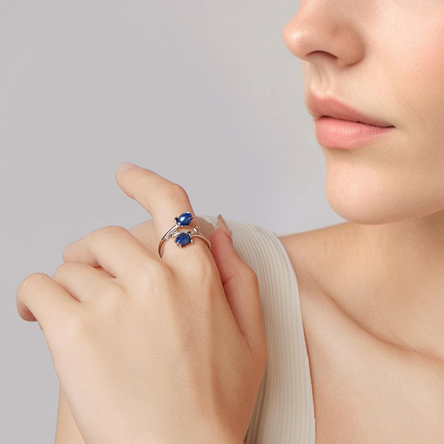 925 Sterling Silver Enamel 0.15cm Ring for Women