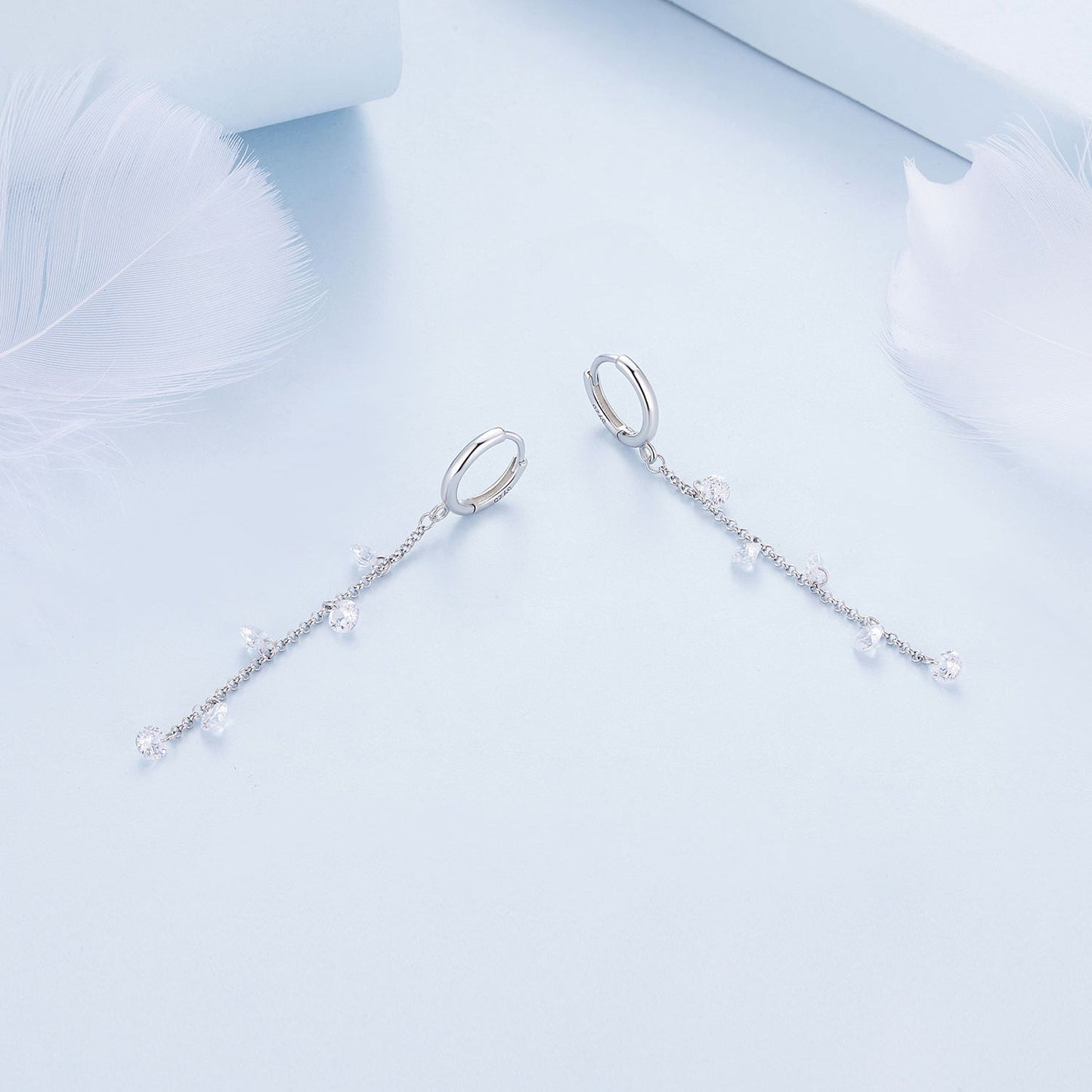 S925 Sterling Silver Pavé Setting CZ Earrings for Women