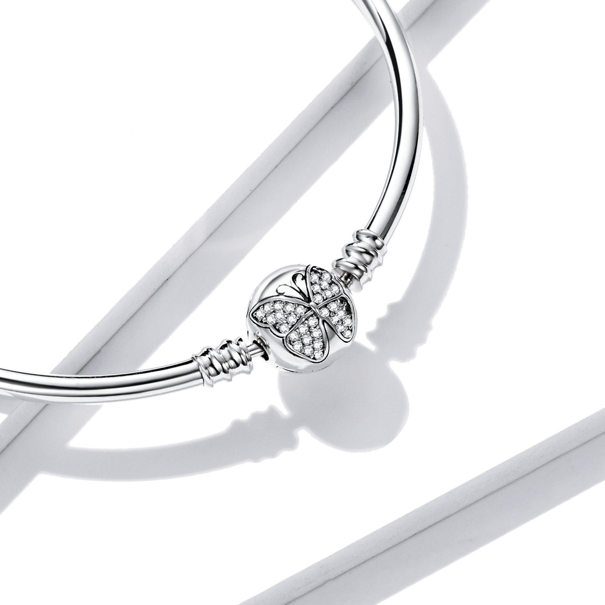 925 Sterling Silver 17.0 cm Oxidized CZ Bracelet for Women