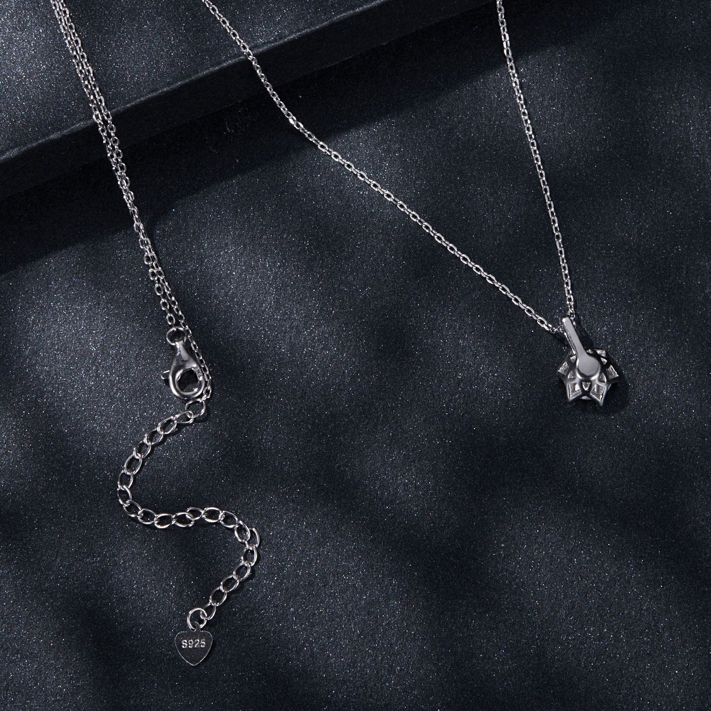 925 Sterling Silver Moissanite Plated Platinum Necklace for Women, 6.5mm, Style L, 400mm Length