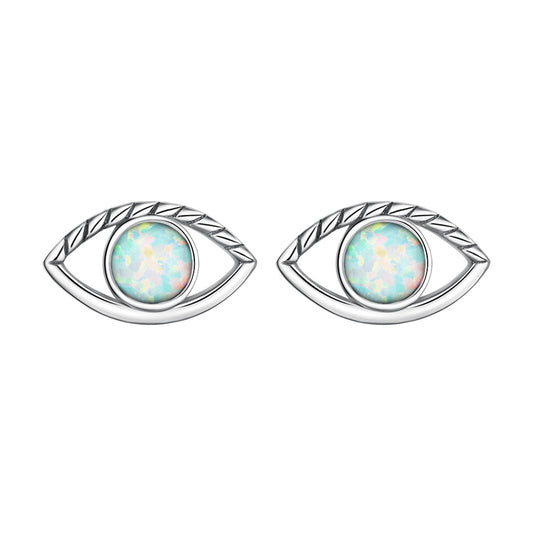 925 Sterling Silver Translucent Opal Earrings for Women