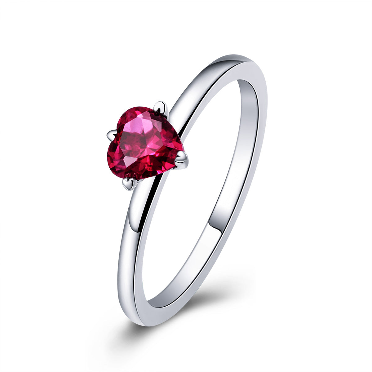 925 Sterling Silver Plated Platinum CZ Ring Size 6 for Women