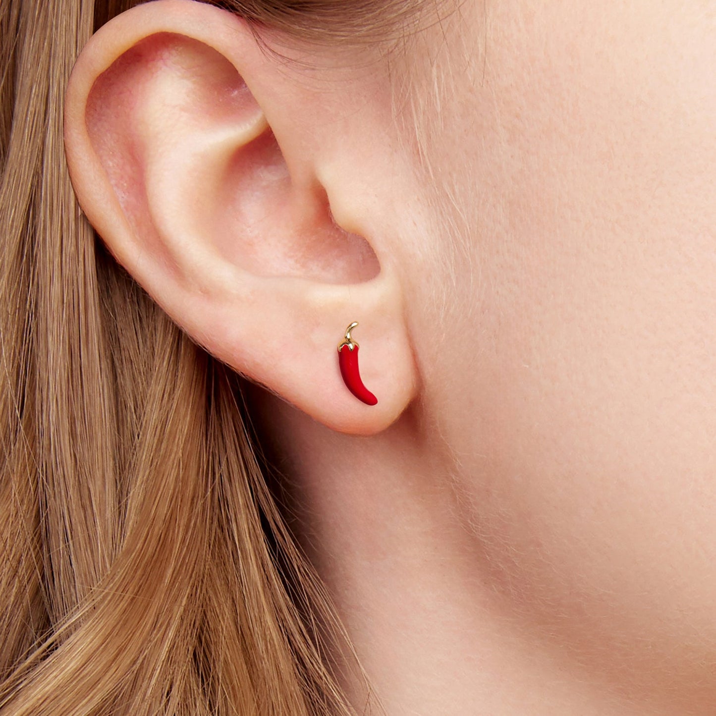 925 Sterling Silver Gold Plated Enamel Earrings for Women