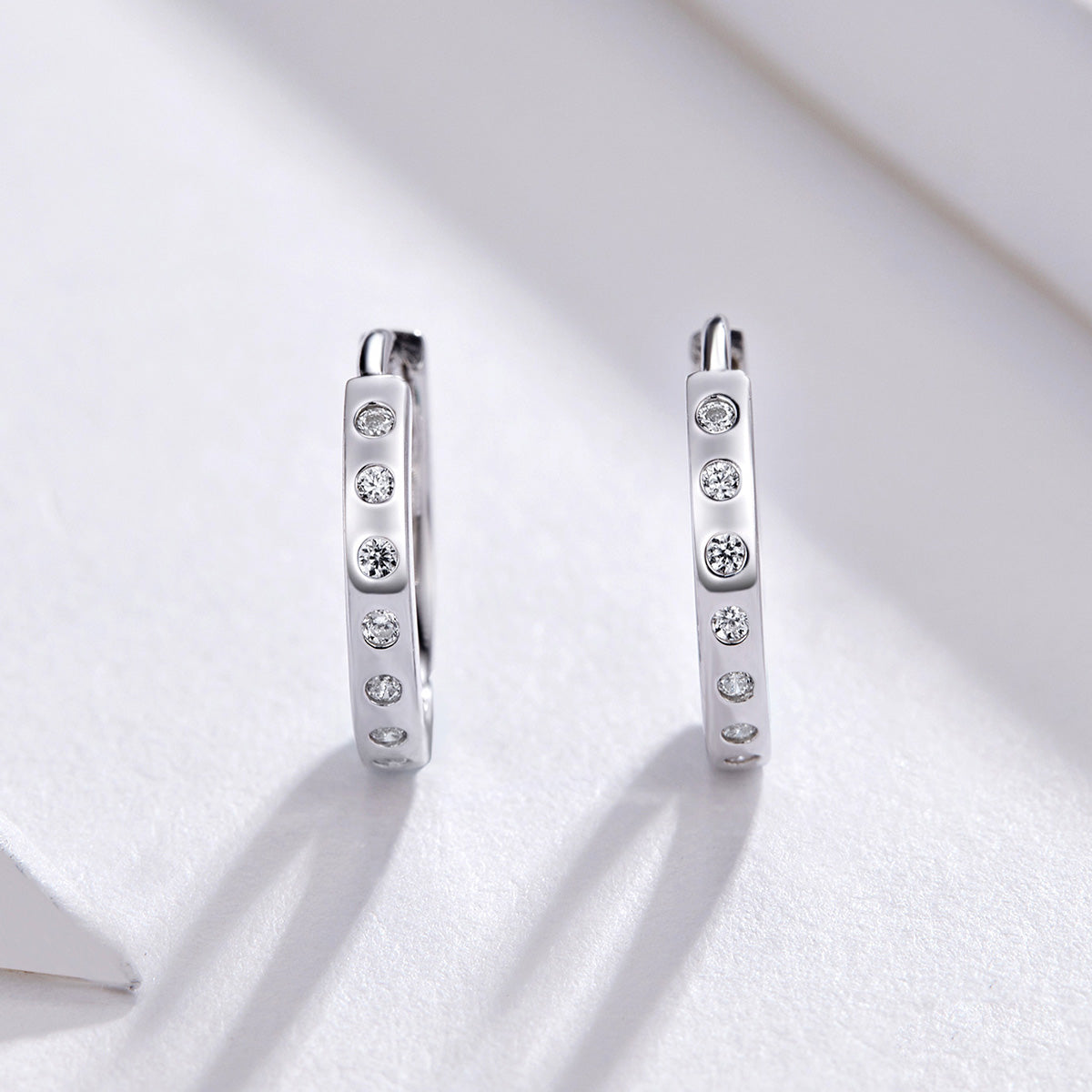 925 Sterling Silver Earrings with Pavé Setting CZ for Women