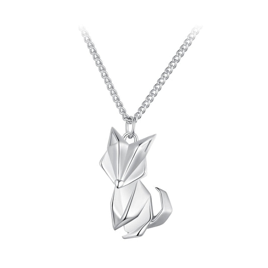 925 Sterling Silver 16mm x 10mm Platinum Plated Necklace for Unisex