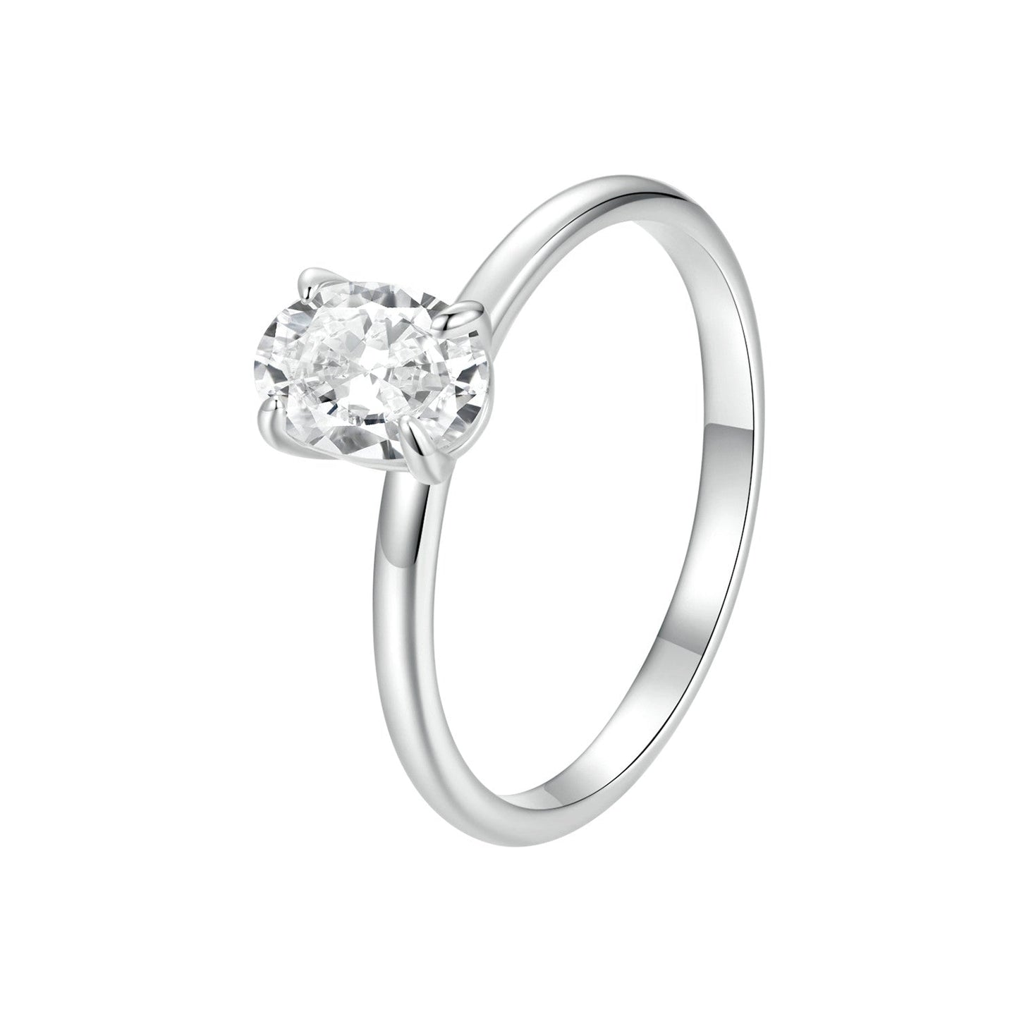 925 Sterling Silver Moissanite 1ct Ring Size 8