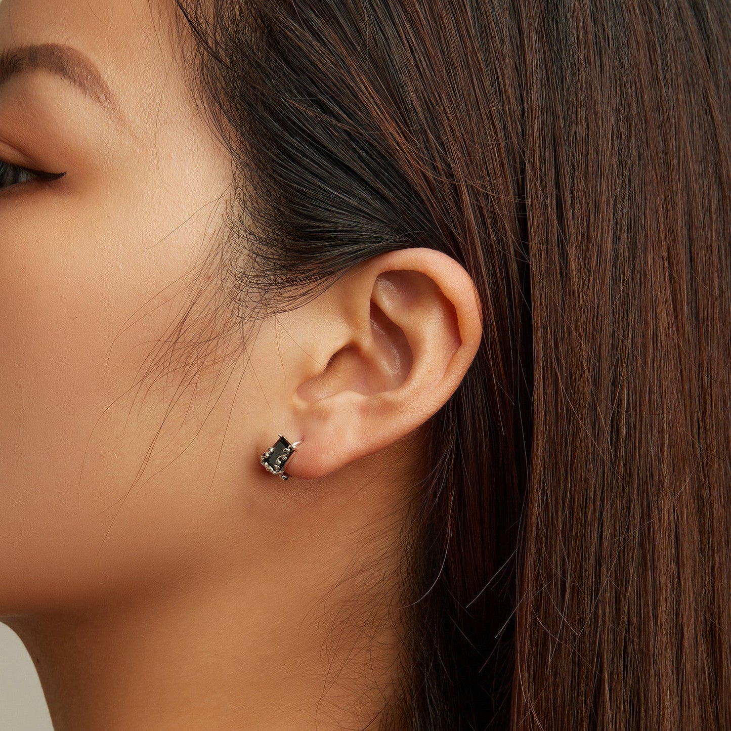 925 Sterling Silver Earrings with CZ and Oxidized Finish for Women