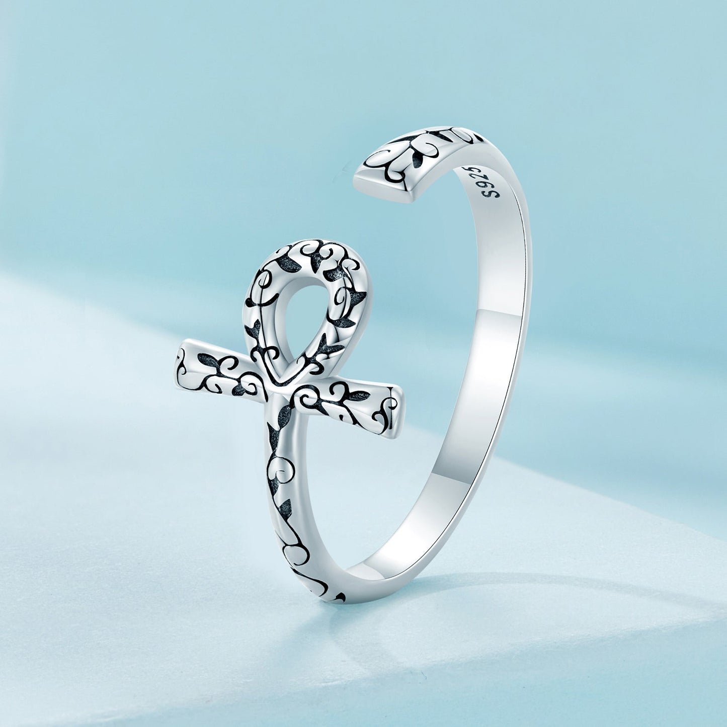 925 Sterling Silver Oxidized 2.2mm Ring for Women