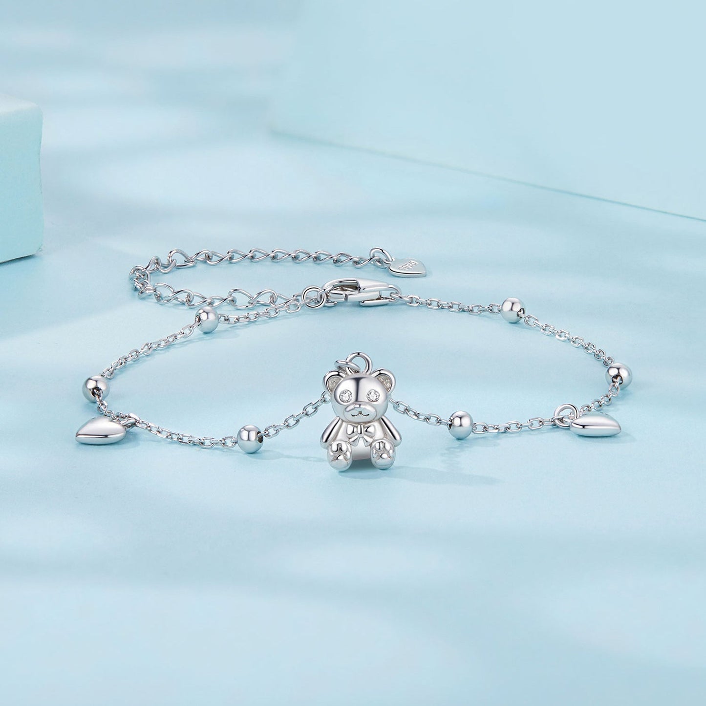 925 Sterling Silver Bracelet with Pavé Setting CZ, 150+60mm Length for Women