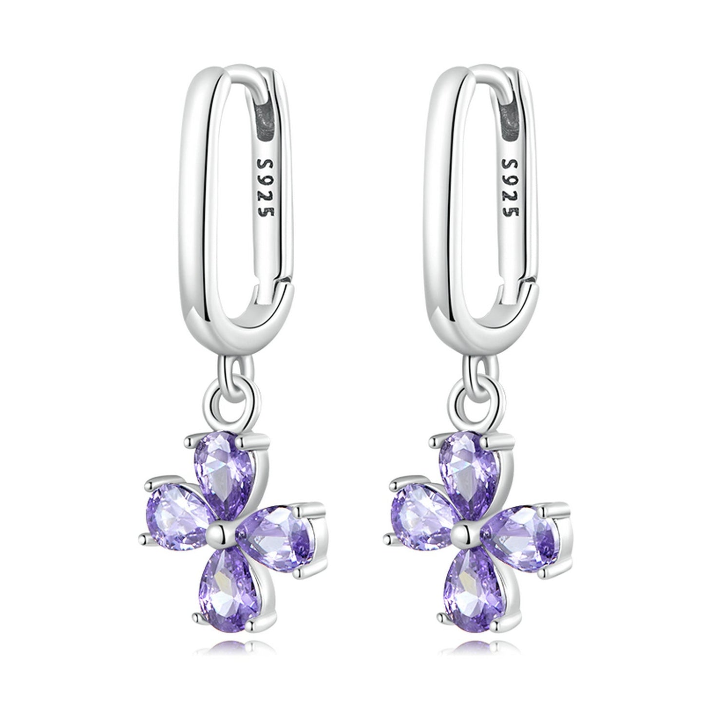 925 Sterling Silver Earrings with Pavé Setting CZ for Women
