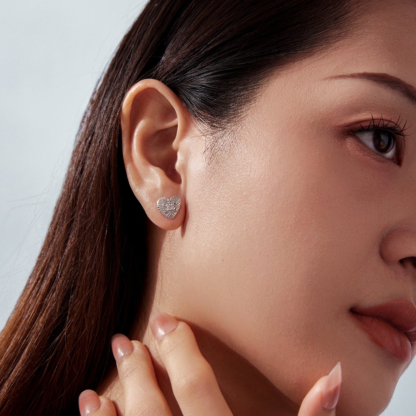 925 Sterling Silver Earrings with CZ in White Gold Plating for Women