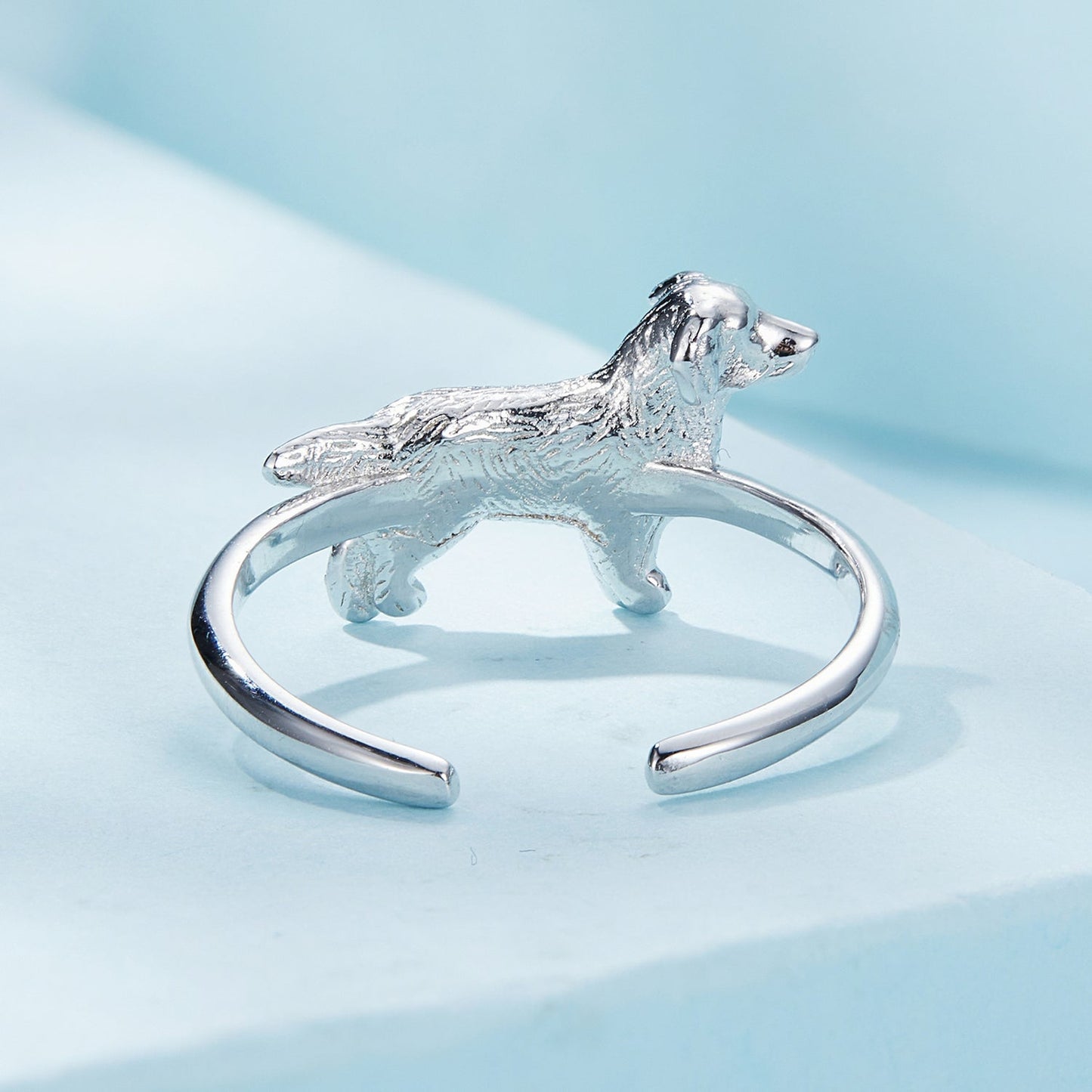 925 Sterling Silver Dog Ring 1.7mm for Women