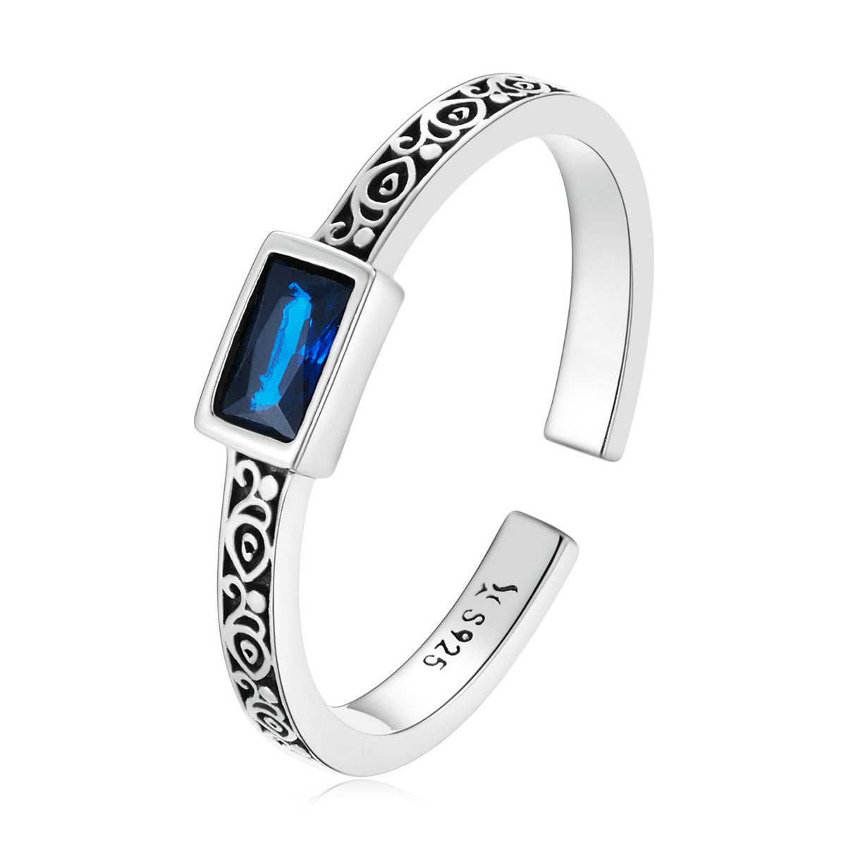 925 Sterling Silver Ring with Pavé Setting CZ