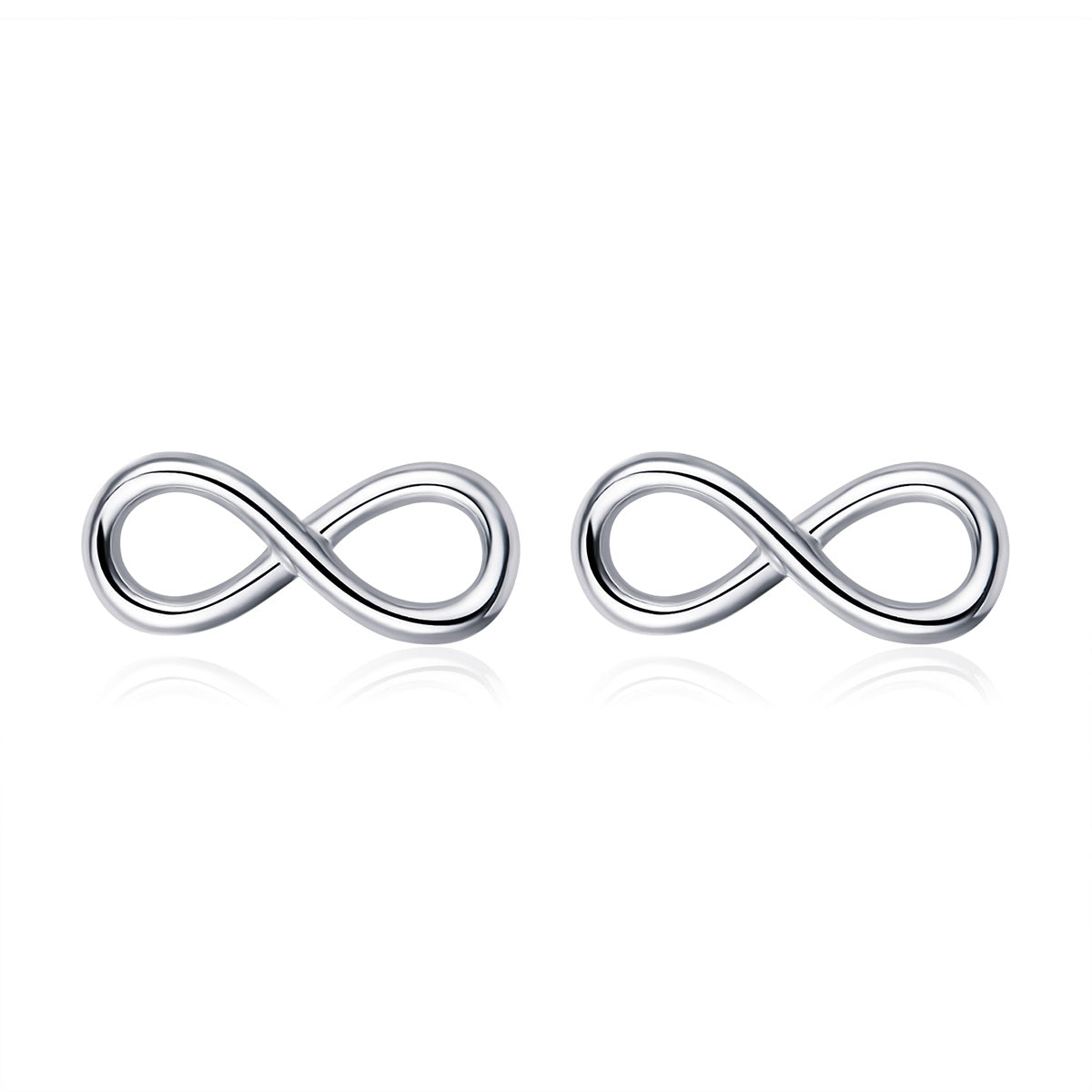 925 Sterling Silver Earrings for Women - 0.6*1.3 cm, Plated Platinum