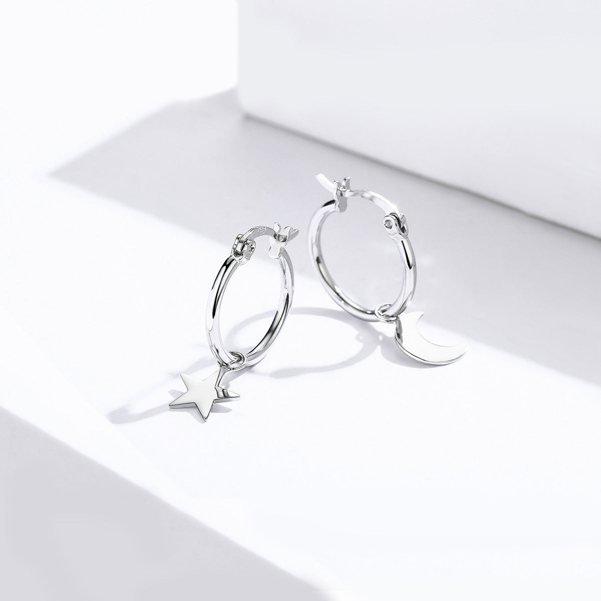 925 Sterling Silver Earrings 2.6x0.7cm for Women