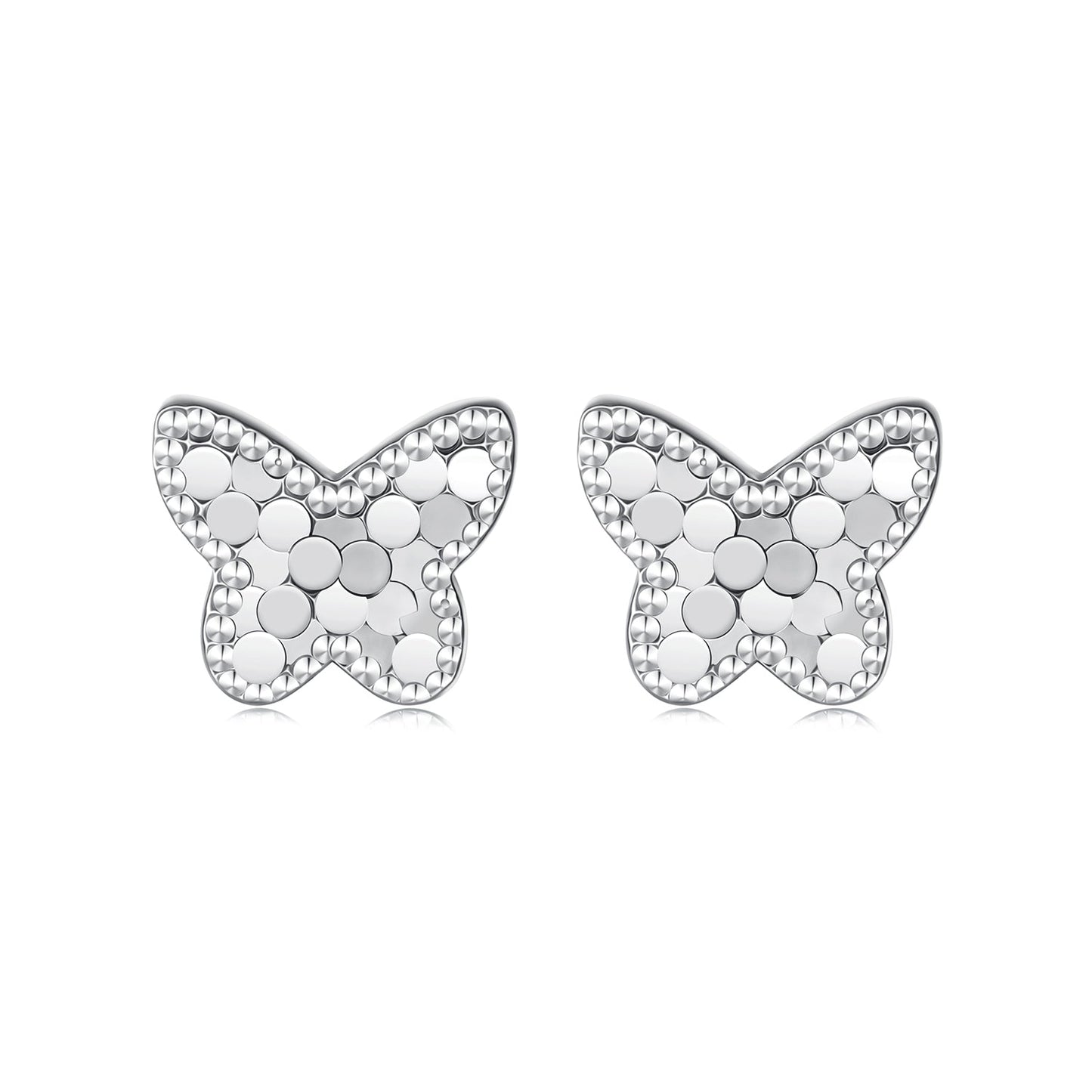 925 Sterling Silver Earrings with Plated White Gold for Women