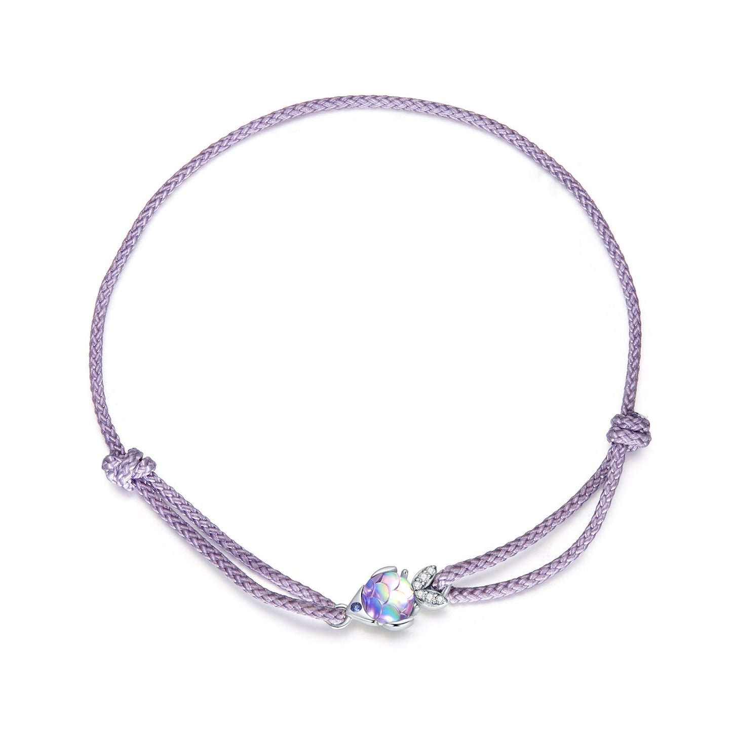 925 Sterling Silver Adjustable 24cm CZ Resin Bracelet for Women