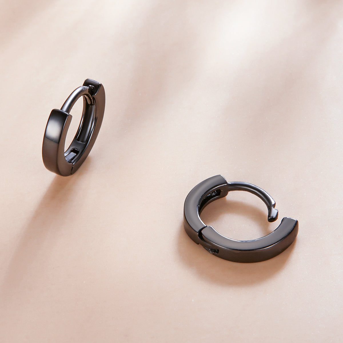 925 Sterling Silver & Plated Black Gold Earrings