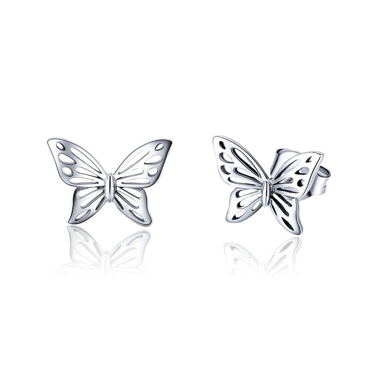 925 Sterling Silver Earrings in Oxidized Finish; 1.0*1.4cm Size for Women
