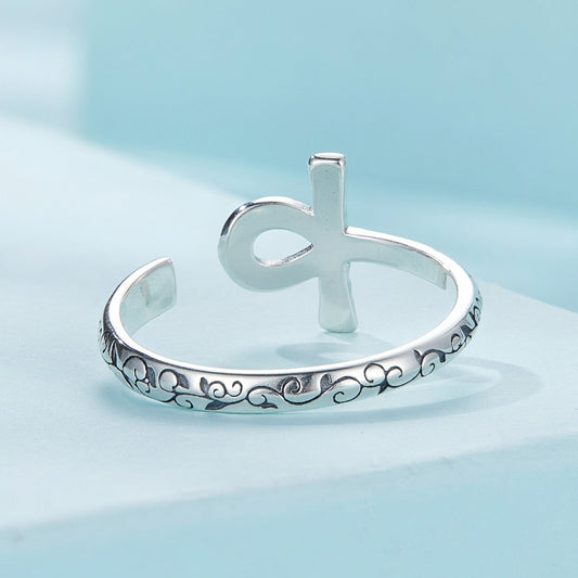 925 Sterling Silver Oxidized 2.2mm Ring for Women