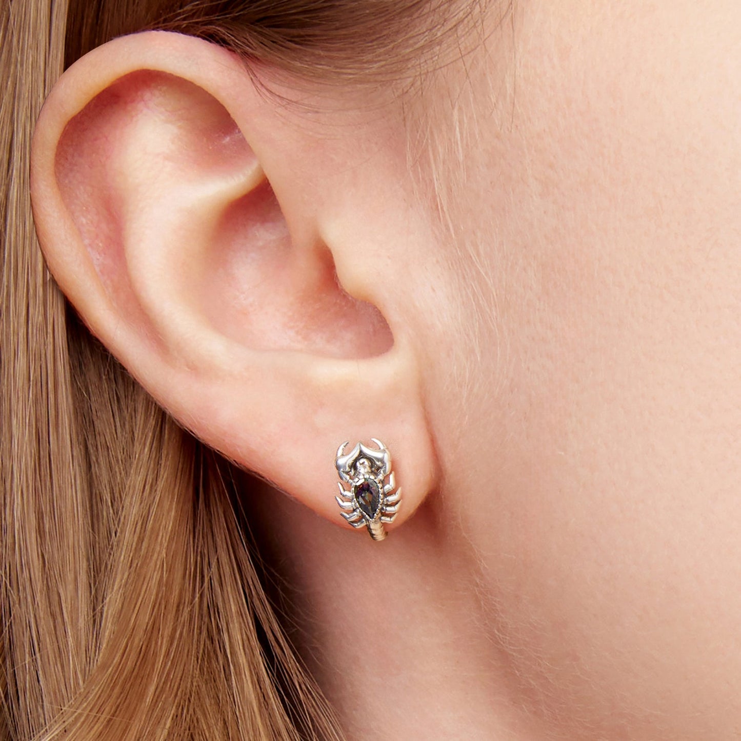 925 Sterling Silver Oxidized Earrings with Pavé CZ for Women