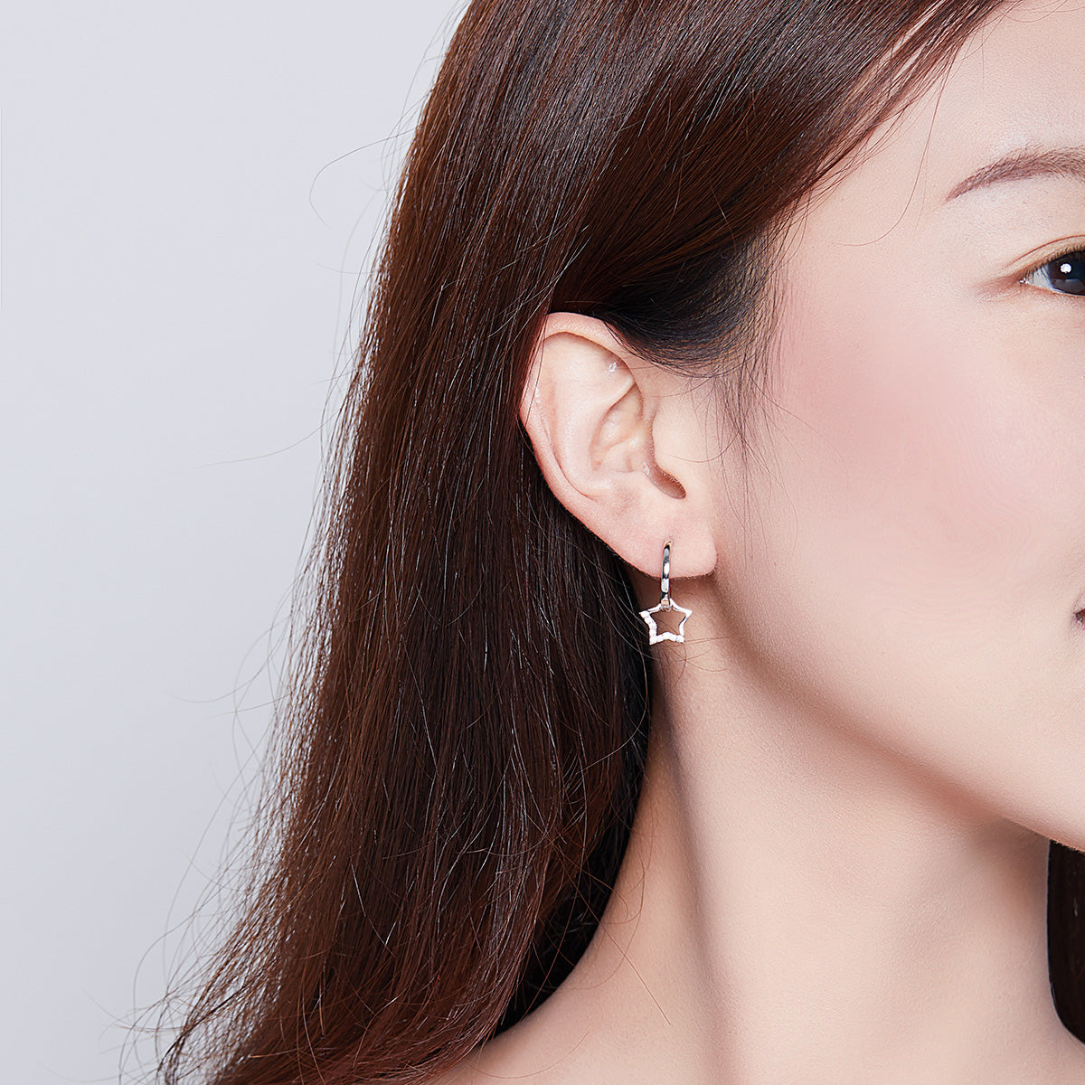 S925 Sterling Silver Plated Platinum CZ Earrings for Women