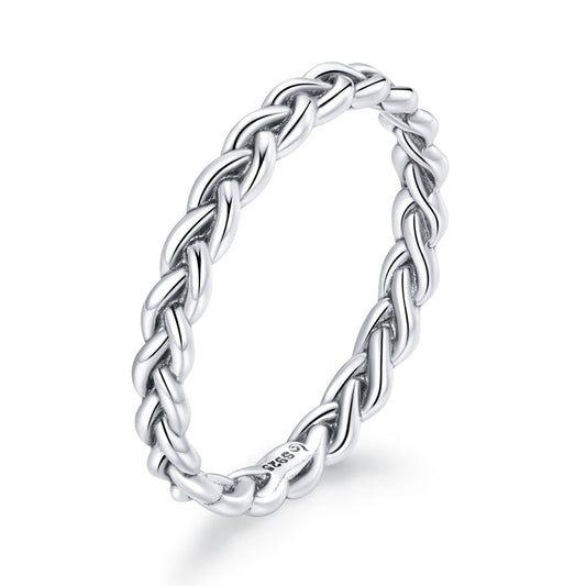 925 Sterling Silver Oxidized 0.20cm Ring Size 9 for Women