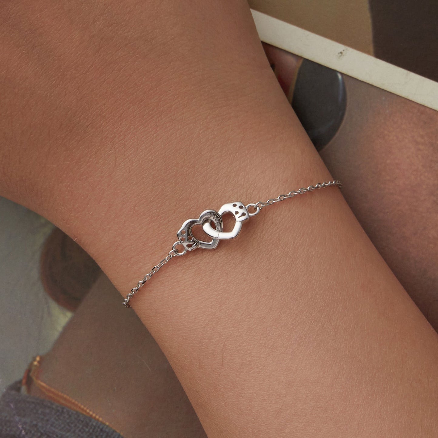 925 Sterling Silver White Gold Plated Chain Bracelet for Women