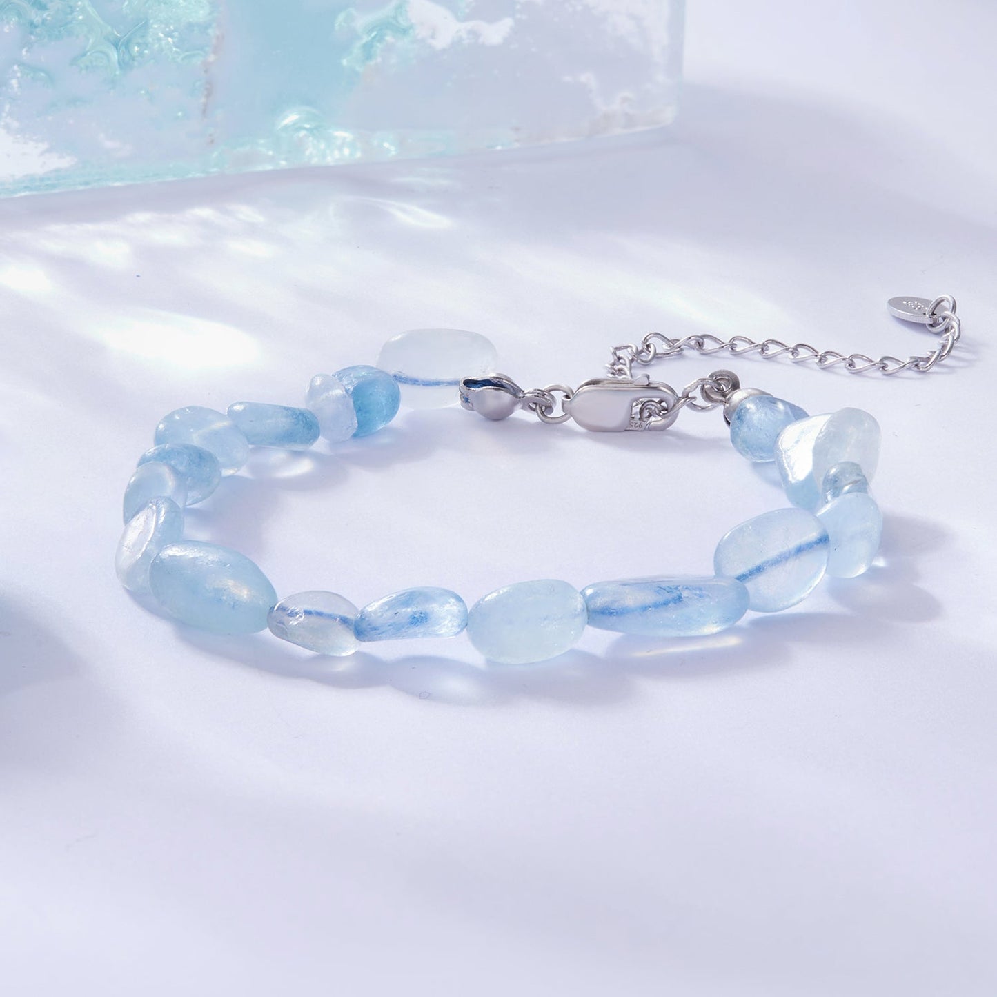925 Sterling Silver Crystal Bracelet 15+6cm for Women